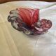 Ashtray Shell-shaped Glass from Bohemia Josef Hospodka Wine