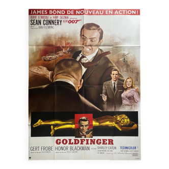 Cinema poster "Goldfinger" James Bond, Sean Connery 120x160cm