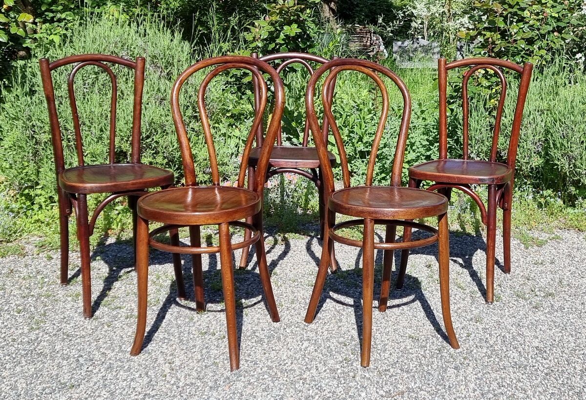 5 bistro chairs N°18 and 56 20/30s