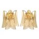 Amber Rondini Murano Glass Gold Wall Sconces by Simoeng, Set of 2