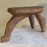 Stool old African art wooden Lobi from Burkina Faso