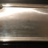 Silver metal serving tray