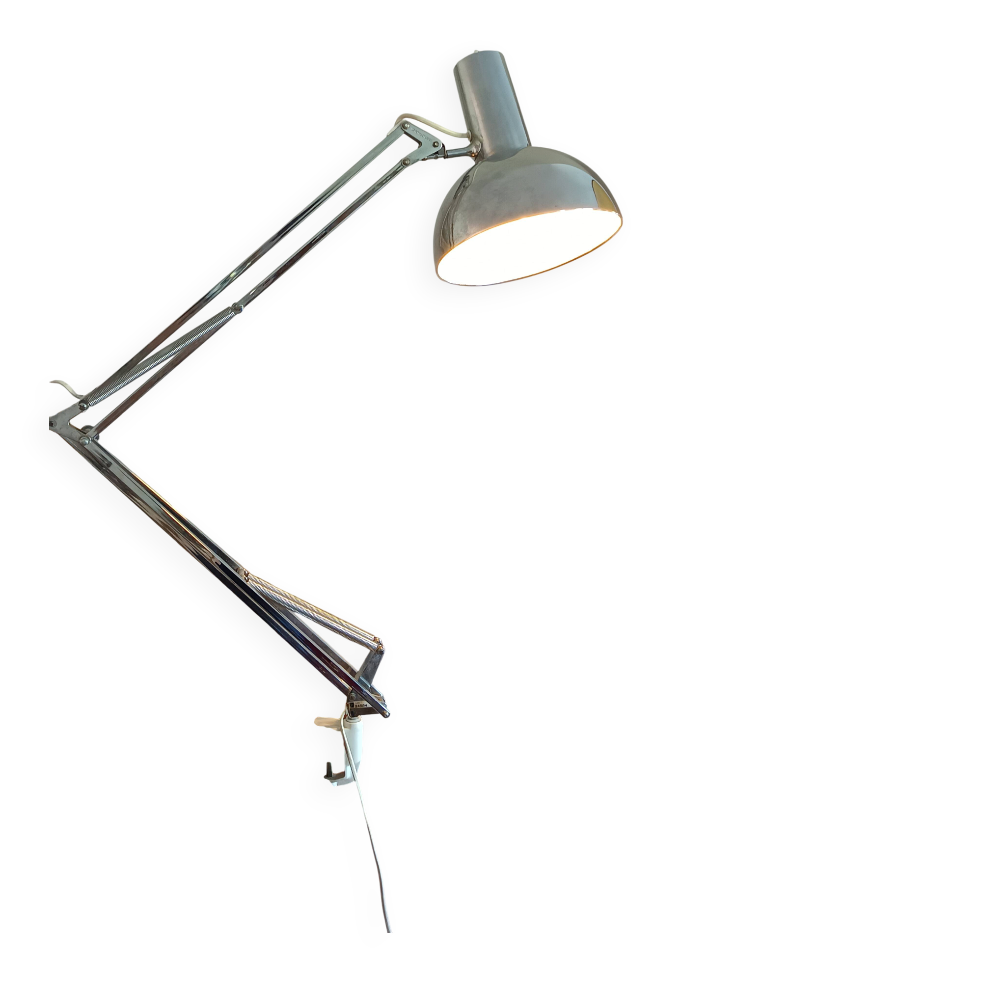 Rare Poulsen architect lamp – Bert Gansel-Boysen – Chrome model 1972