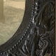 Old photo holder frame in vintage chiseled pewter