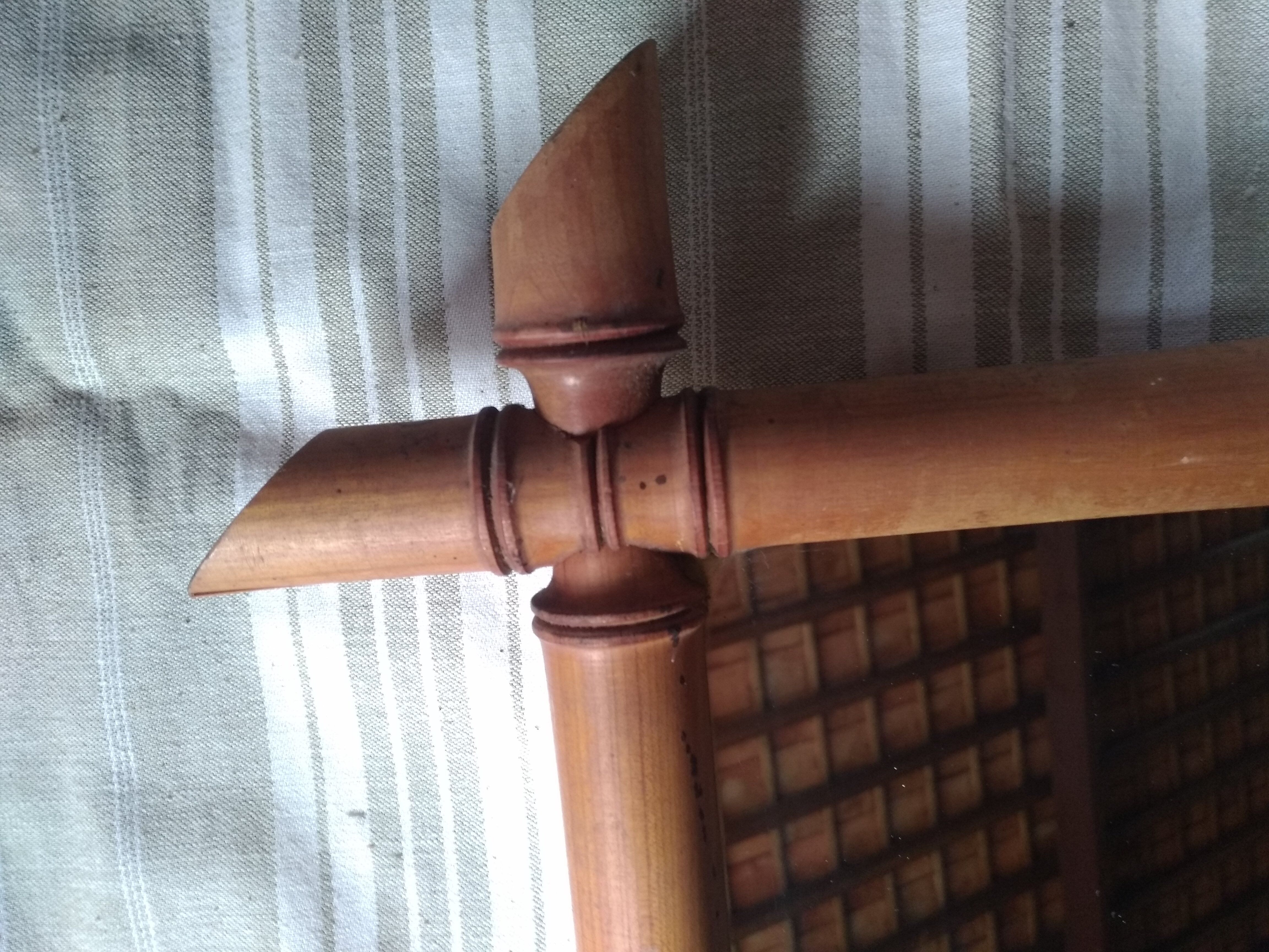 Vintage bamboo mirror 60x78cm