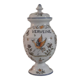 Apothecary pot "vervain" in faience of moustiers