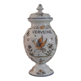 Apothecary pot "vervain" in faience of moustiers