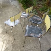 4 formica chairs with chrome legs