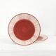 Large plate - PALM BORDURE terracotta