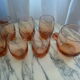Set de 6 verres et seau a glace en cristal soufflé Murano vintage