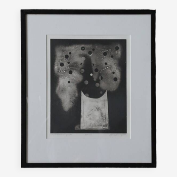 Bertil Lundberg, Bukett, Gravure, 1980, Encadrée