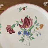 Plat à tarte ancien en faïence de Longchamp