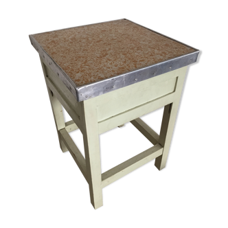 Tabouret coffre de cireur, années 50