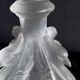 Pair of pressed molded glass candlesticks from Val St Lambert model Griffon
