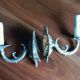 Set de 2 chandeliers muraux en bronze 1 feu