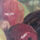 Old oil painting on canvas of a still life with fruits.