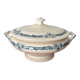 Blue ironstone soup tureen Longchamp model Denise
