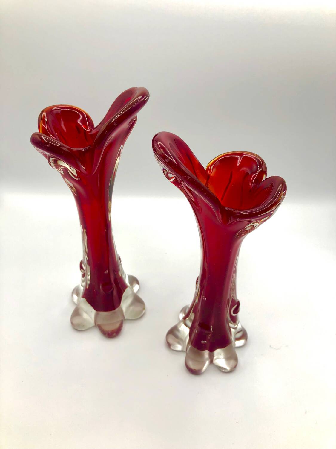 Duo soliflores verre soufflé