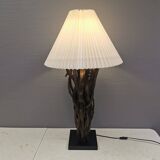 Designer table lamp/floor lamp, made from driftwood.