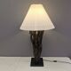 Designer table lamp/floor lamp, made from driftwood.