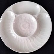 4 artichoke plates in white porcelain by Pillivuyt