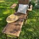 Transat chaise longue rotin