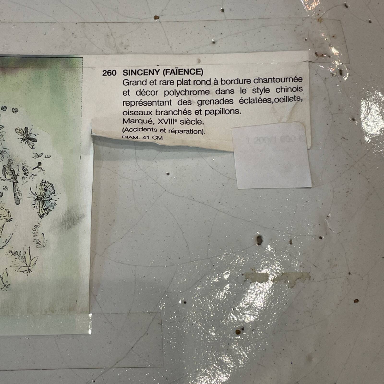 Round dish Sinceny 18th century