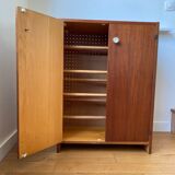 60's wooden shoe cabinet