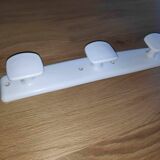 Vintage white plastic coat rack