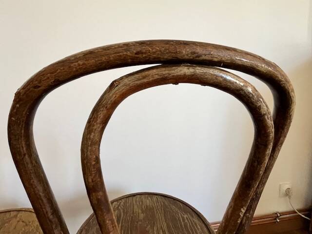 Pair of Thonet style bistro chairs