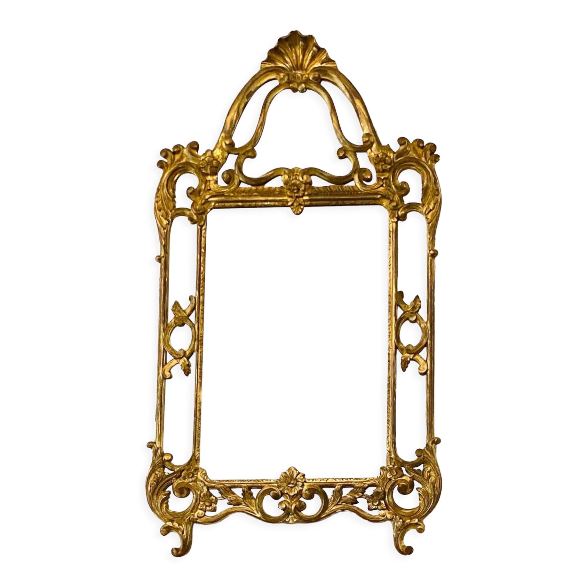 Gilded decorative miror with double frame Louis XIV st., France twentieth century