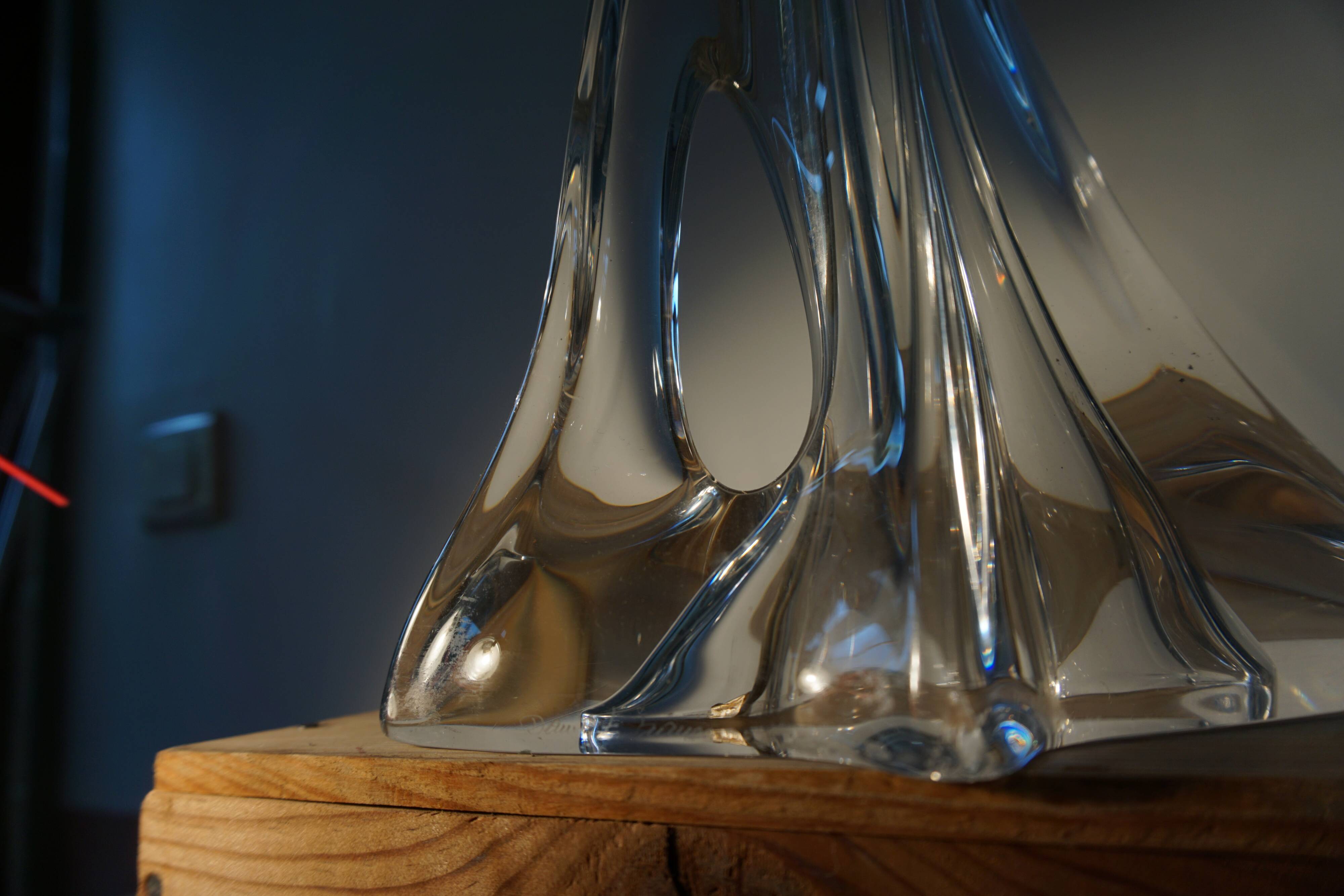 Lampe en cristal signée Daum France