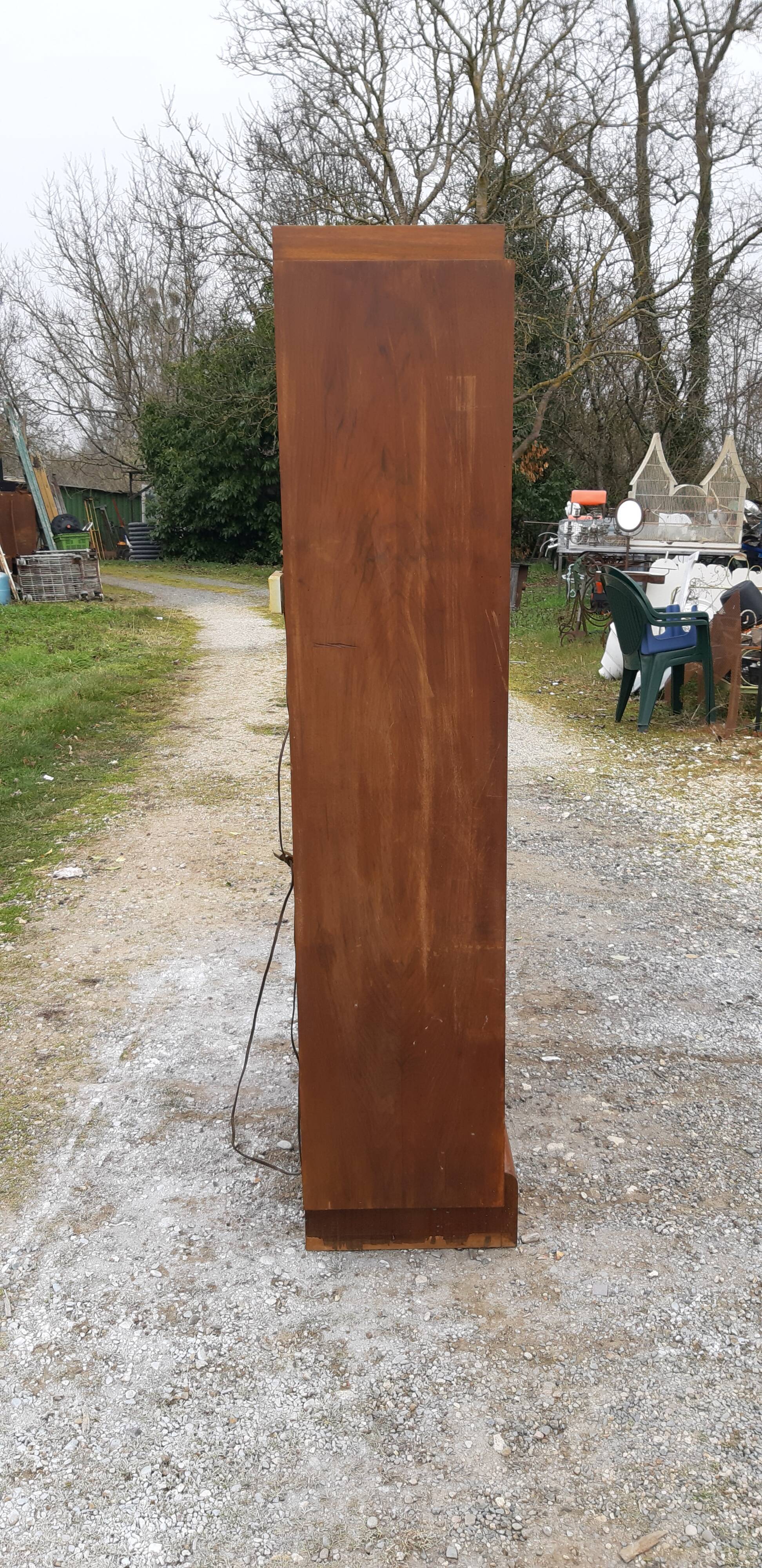 Art deco walnut showcase