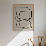Abstract lines giclee print, 50x70cm