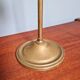 Art Deco desk lamp in brass and conical green opaline, 1920s-30s