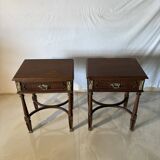 Pair of Louis XVI style bedside tables – gilt bronze details