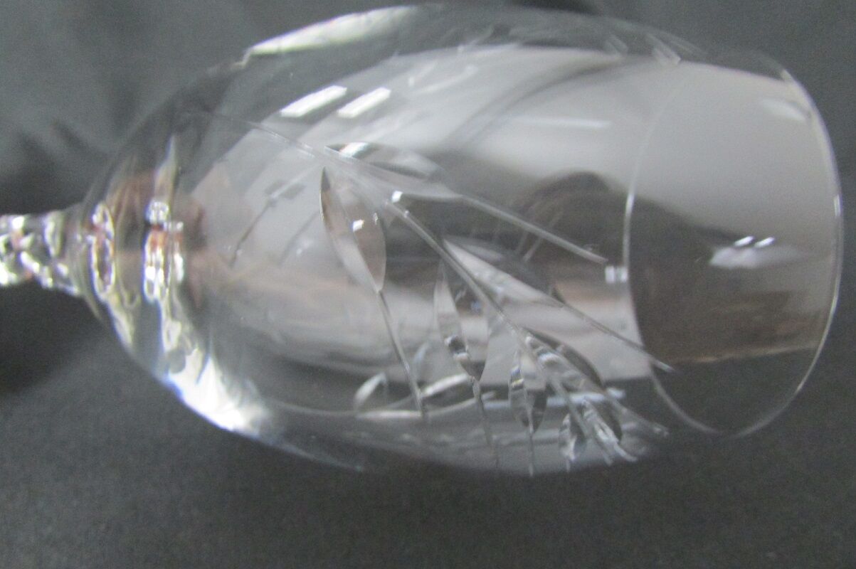 Série de verres à pied en cristal , 1980s