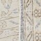 Vintage Light Blue & Cream Turkish Rug, Oriental Pattern Bedroom Carpet