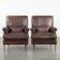 Set of two characterful sheepskin armchairs with a beautiful deep colour