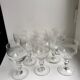 Ensemble de 8 verres à pied en verre moulé années 30 début XXème