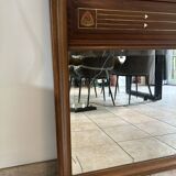 Miroir Art déco avec inserts de nacre et laiton
