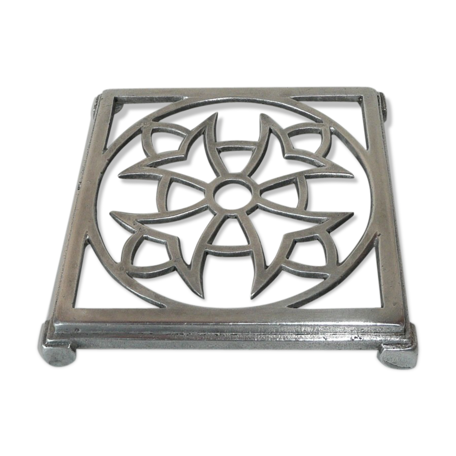 Dessous de plat art déco aluminium