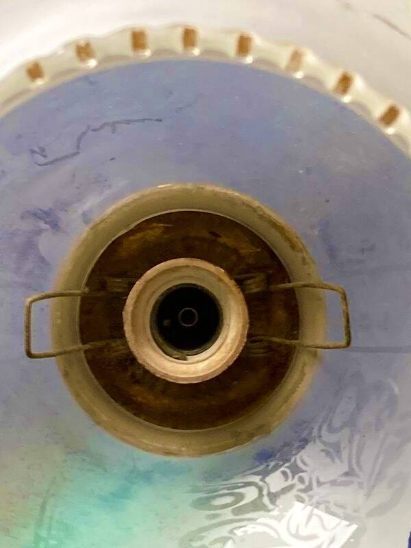 Vintage engraved glass globe wall light (Napoleon design)