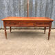 Antique Louis Philippe table in solid cherry and oak with 3 drawers