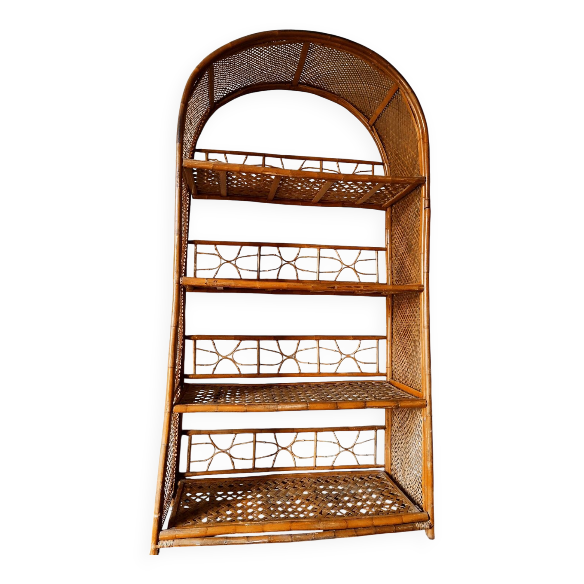 Rattan bookcase