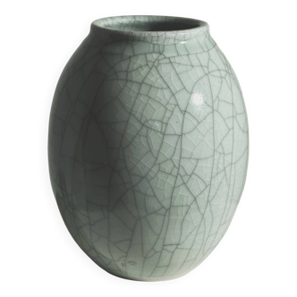 White ceramic vase by Roland Breton
