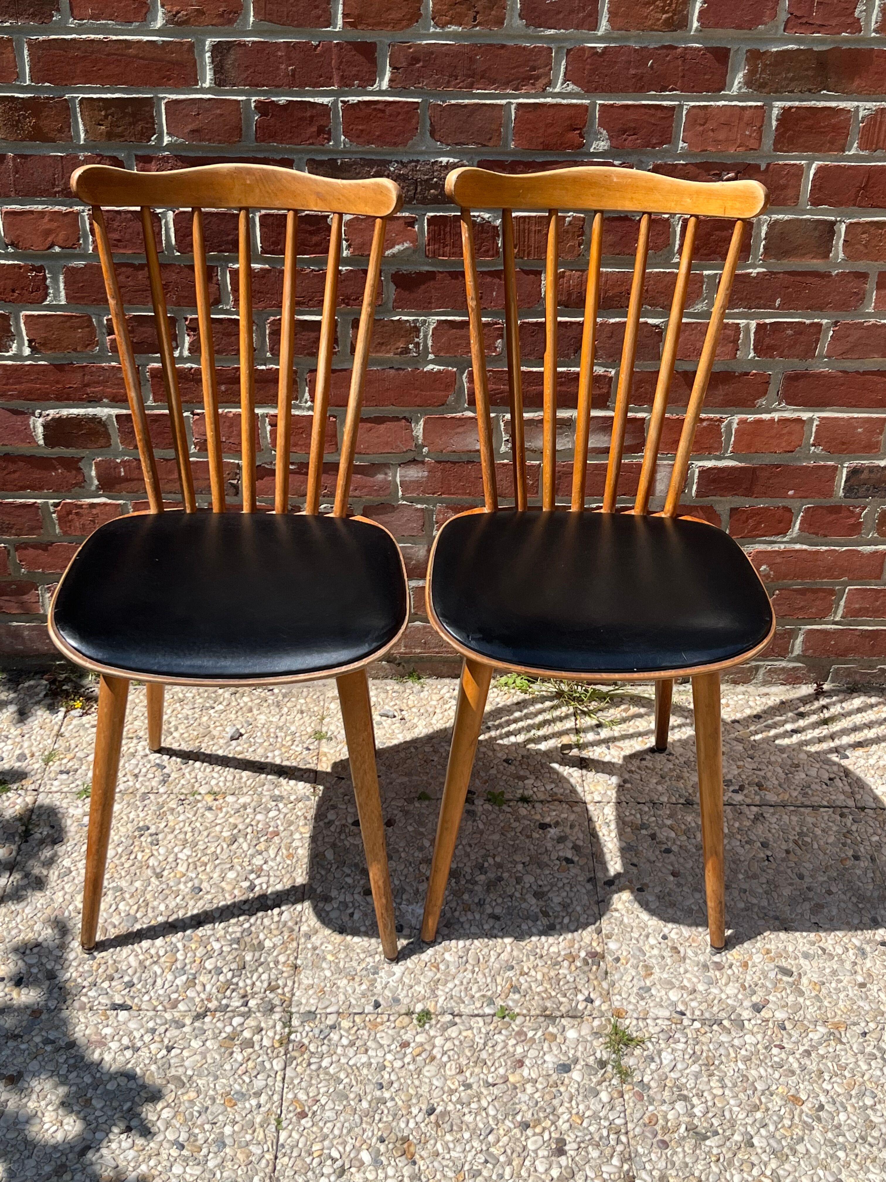 Vintage Baumann chairs minuet model