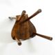 Solid wood chair with an ornate, hand-carved backrest – Made in Spain