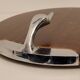 Plateau de service à fromage en bois poignée tête de canard chromé vintage