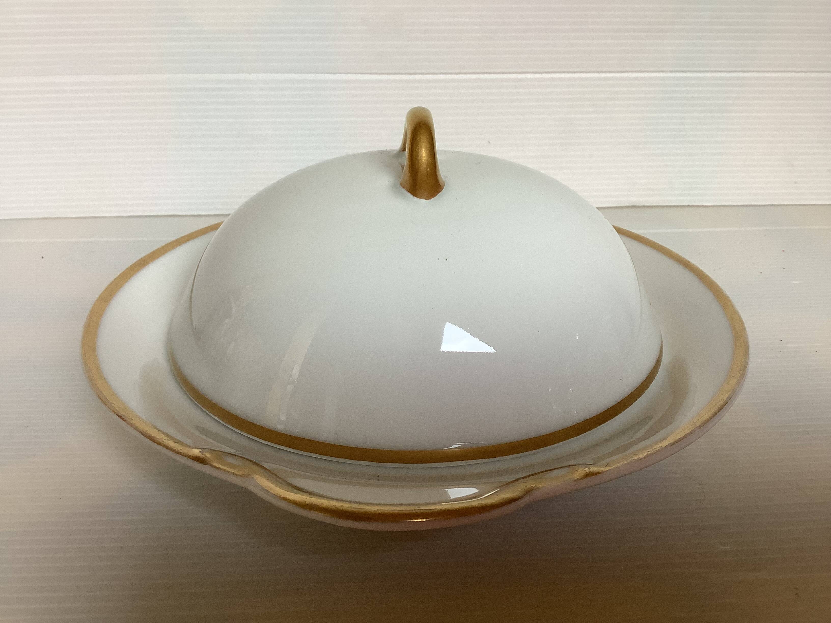 Bassett Limoges porcelain bell butter dish